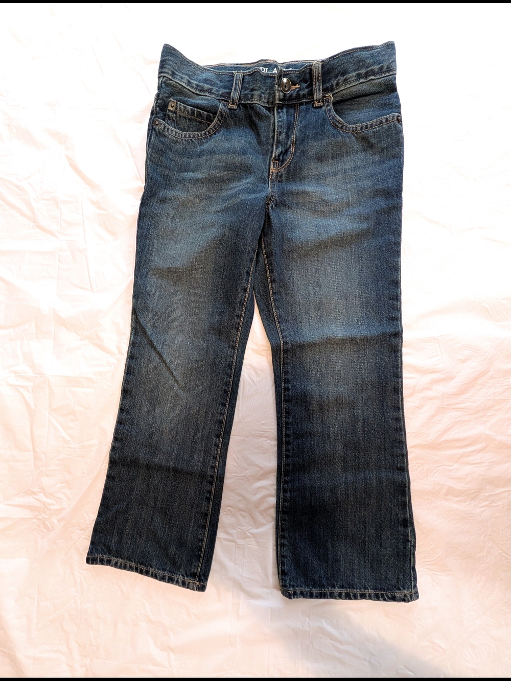 The Children's Place Boy 7 Husky Bootcut Jeans Med Wash Denim adjustable waist